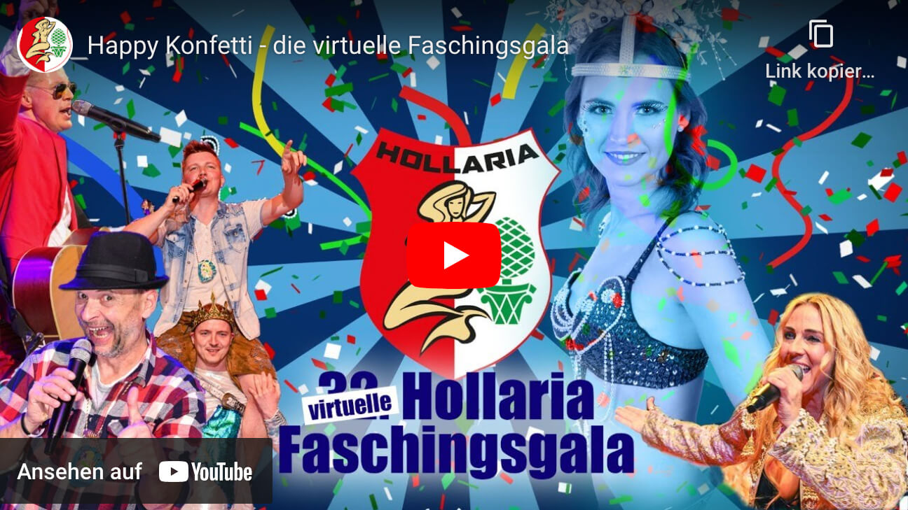 Hollaria Happy Konfetti Virtuelle Faschingsgala